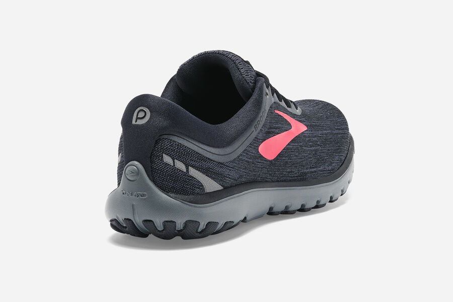 Brooks Pureflow 7 Road Löparskor Dam - Svarta/Rosa - 0193-XTDLQ